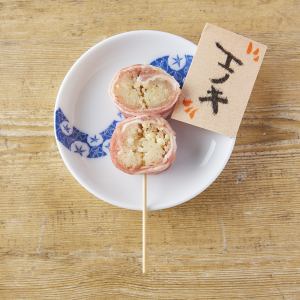 Enoki roll skewer