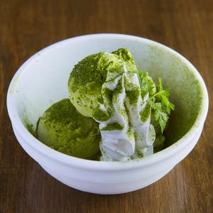 Rich matcha ice cream