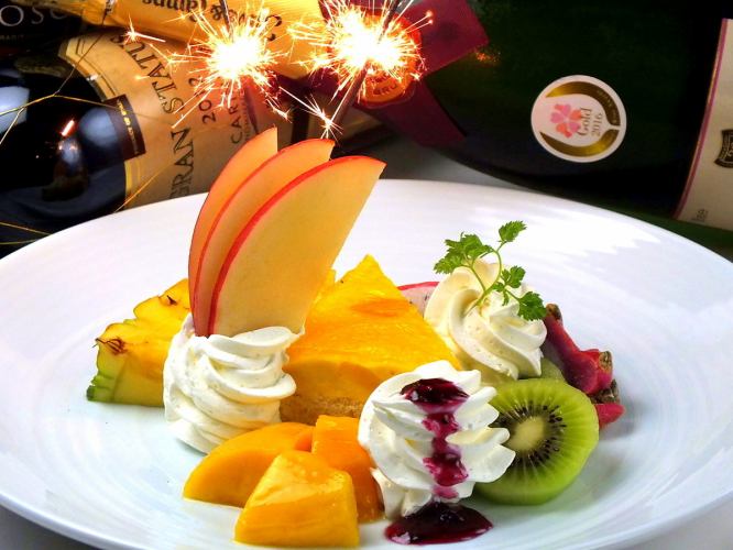 [Birthday & Anniversary Anniversary Course] Fireworks & message plate included/11 dishes 2.5 hours all-you-can-drink/5500⇒4980 yen