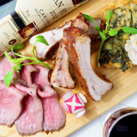 [Various parties] Meat bar & course with 4 major benefits ★ 1 person free for 15 people or more ♪ 2.5 hours 12 dishes 5000 yen ⇒ 4500 yen