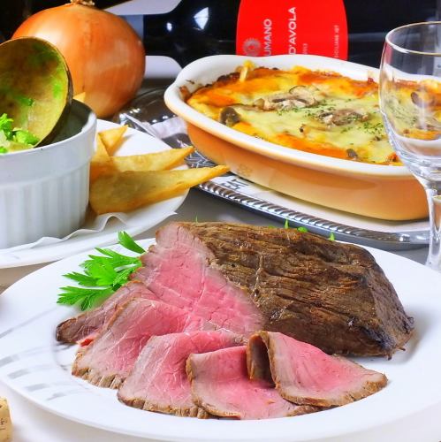 [Various parties] Homemade roast beef course / 10 items / 2H drink / 4500 yen ⇒ 3980 yen