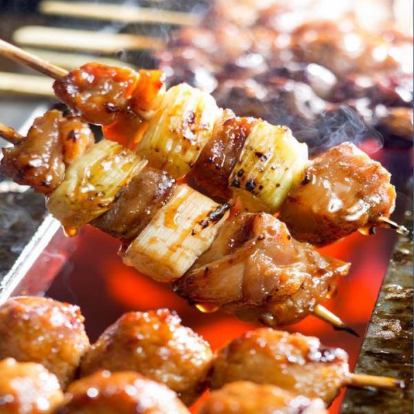 [Specialty Yakitori!! Made with Oshu brand chicken "Iwai Chicken"♪ 80 yen to 150 yen] Right next to Sendai Station! Single item all-you-can-drink also available