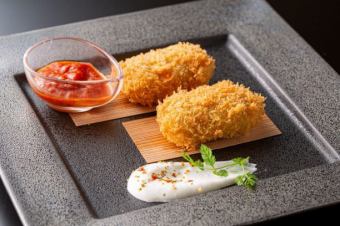 homemade crab cream croquette