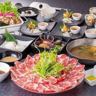 【含2小时无限畅饮】伊比利亚猪肉涮锅套餐 6道菜品 5,000日元（含税）