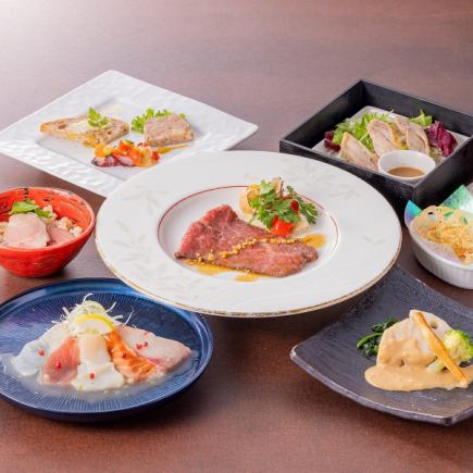 [Individual serving] Nagoya Cochin and Chita beef as main dishes [Premium banquet plan] 2 hours all-you-can-drink for 7,500 yen