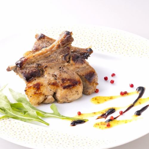 Grilled Chita Happy Pork Spare Ribs Marinated in Mirin and Lees