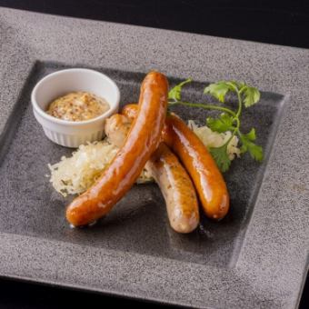 Aichi Mikawa Pork Grilled Sausage Platter (3 Types)
