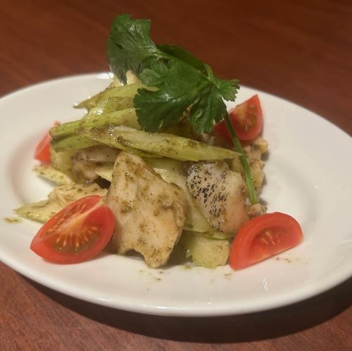 つぶ貝とセロリの青山椒マリネ