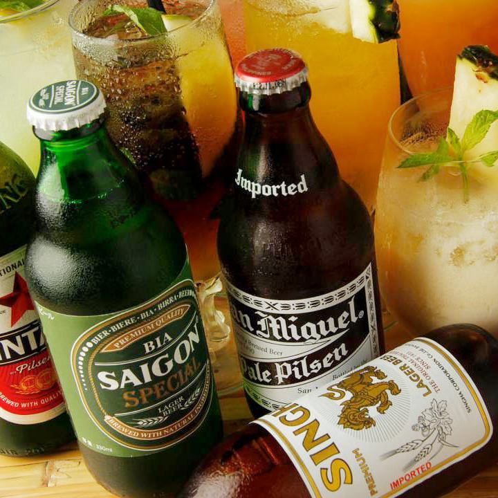 2小時暢飲僅需1900日元，含生啤酒！高級暢飲套餐包含亞洲啤酒！