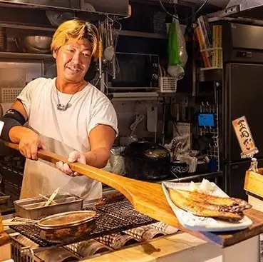 大しゃもじで届ける炉端焼