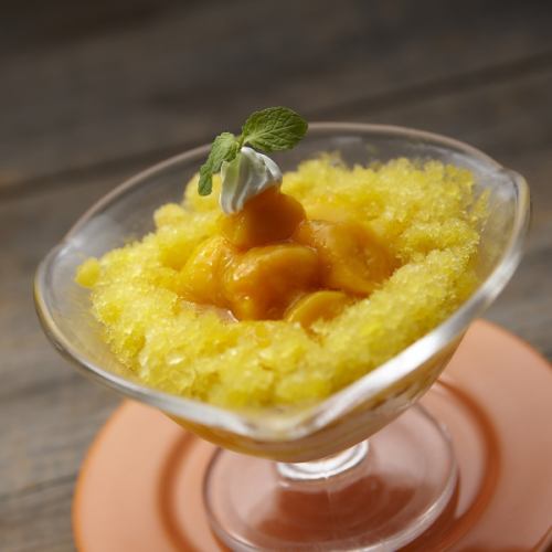 Ripe mango granita