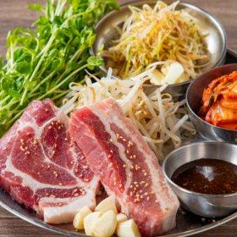 100分钟【无限量享用烤五花肉和韩国料理】■ 家庭烤五花肉套餐 ■