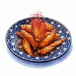 たれ手羽先の唐揚げ（4本入り）