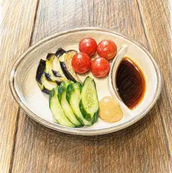 漬物3種（きゅうり、なす、ミニトマト）