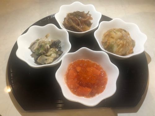 Various seafood dishes