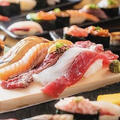 All-you-can-eat and all-you-can-drink plan available including meat sushi, fresh seafood, yakitori, etc.◎