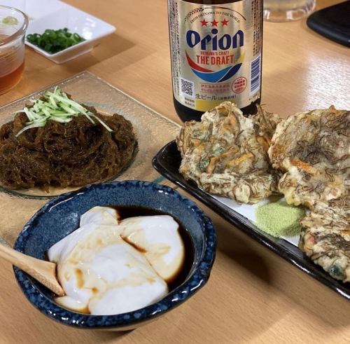 Special island sake and Okinawan cuisine