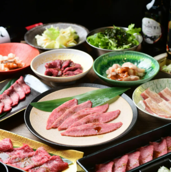 【お手軽宴会コース】90分飲み放題付 飛騨牛の特上カルビなど種類豊富に楽しめる！全16品