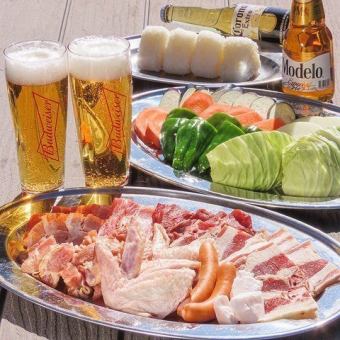 【120분 음료 무제한 포함】《로프트/테라스》『BBQ PLAN/스탠다드』 5,500엔