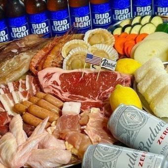 【120분 음료 무제한 포함】《로프트/테라스》『BBQ PLAN/식재료 반입 플랜』4,500엔
