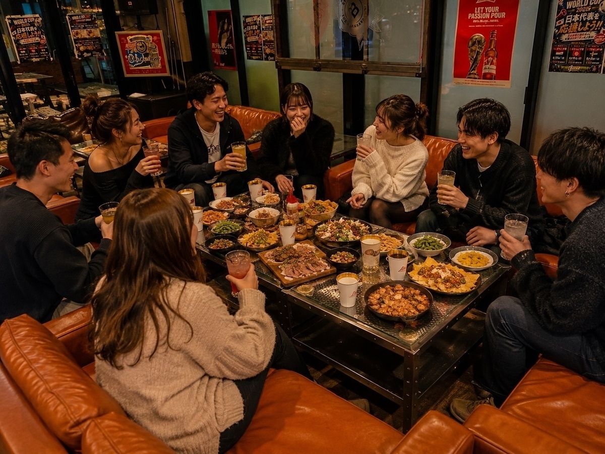 幹事様特典も◎開放感のある当店でのご宴会はオススメです！