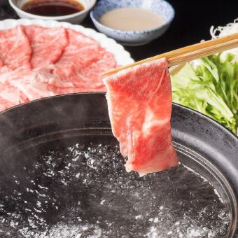 [Specially selected Sendai beef and crab shabu-shabu banquet] 11,000 yen