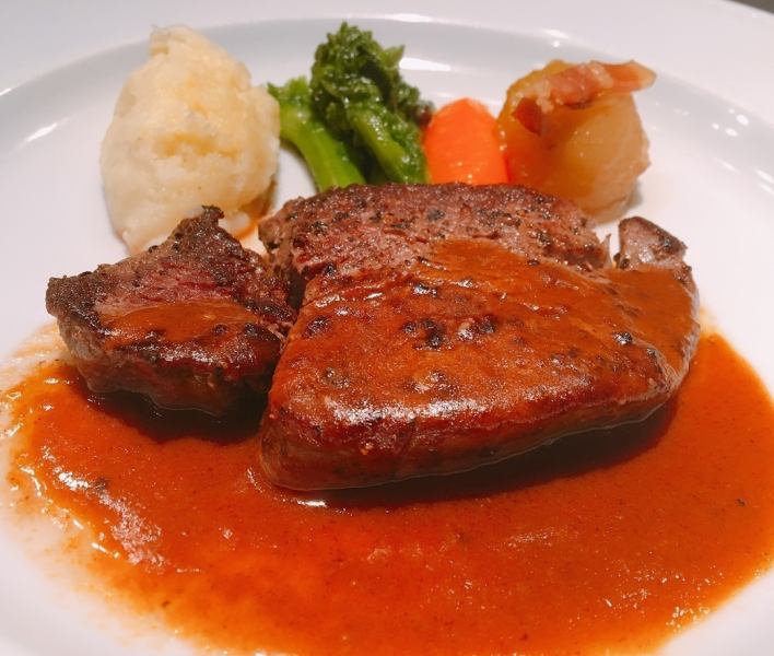 【수량 한정 점심】 국산 쇠고기 스테이크