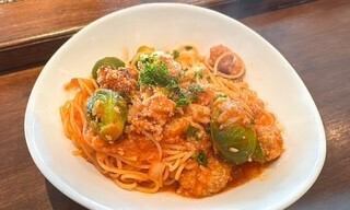 本日のトマトソースパスタ