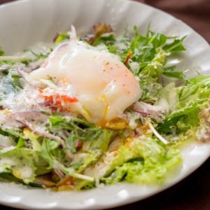 Onsen egg caesar salad