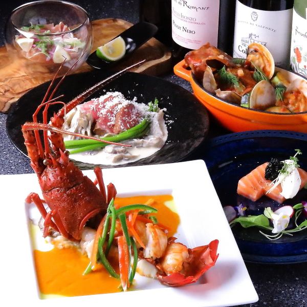 [December 24th and 25th Christmas Course] Spiny lobster, Saga beef fillet steak, and more!