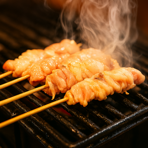 高温の炭で一気に焼き上げ