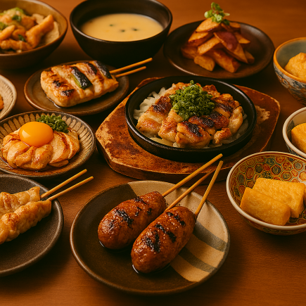 新年派对的完美之选！【人气烤鸡串套餐】◆ 14道菜，5000日元（含税），畅饮