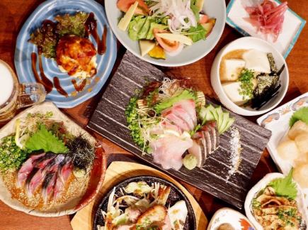 If you can't decide, try this! [Hinata Standard Course] 5 kinds of sashimi & seared beef tongue <2 hours all-you-can-drink> 4,000 yen (tax included)