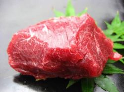 Domestically-produced horse sashimi top-quality lean meat