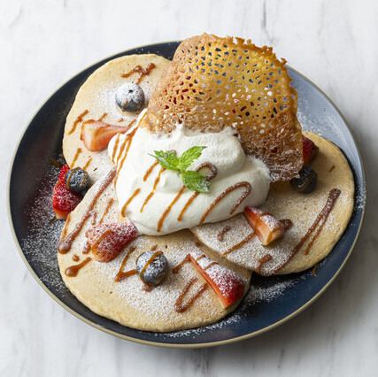 딸기 캐러멜 팬케이크