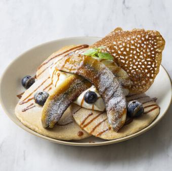 바나나 카라멜 팬케이크