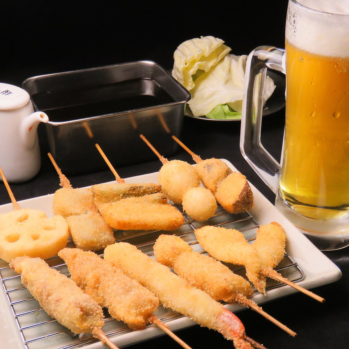 We also accept all-you-can-drink single items! Outstanding skewer dishes!!