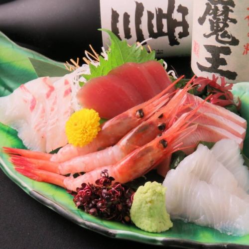 5 kinds of seasonal sashimi, 3 servings