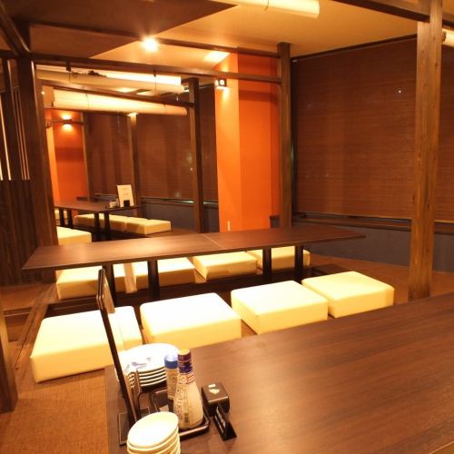 Private rooms with sunken kotatsu seating for 2 to 47 people!