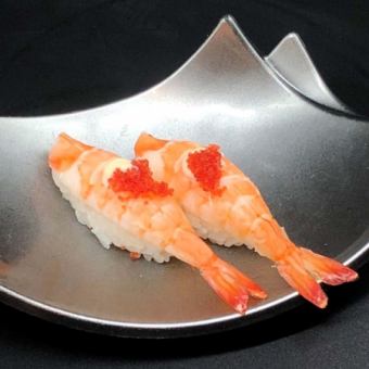Shrimp and tobiko mayonnaise nigiri <two pieces>