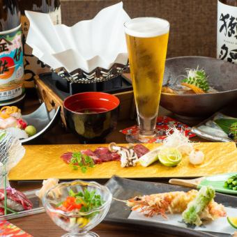 Gyoiki Lunchtime Limited Plan [Fuga] 12 dishes total 7,000 yen Sashimi, horse meat sashimi, horse meat steak, premium sushi, etc.