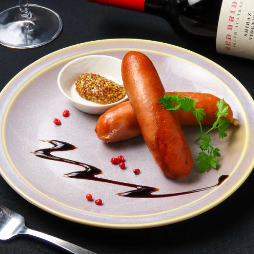 Grilled long sausage