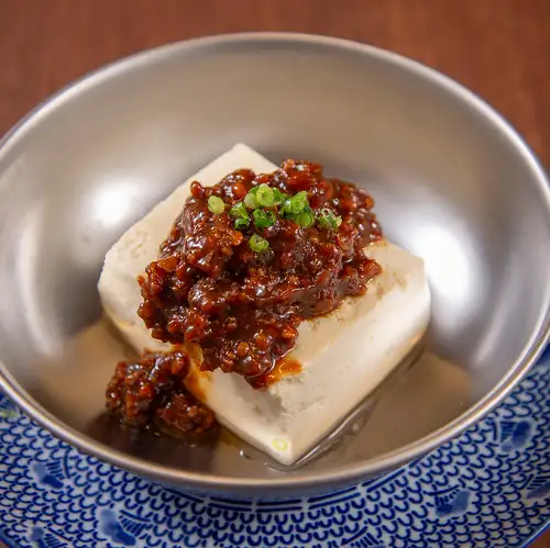 肉みそ蒸し豆腐