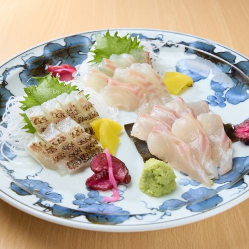 【極上の鮮度】真鯛のお造り3種盛り合わせ◆旬の味覚