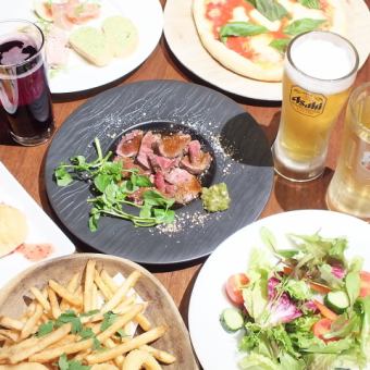 Most popular! [Lento Course] Perfect for farewell parties and welcome parties! 7 dishes including delicious meat dishes with 2 hours of all-you-can-drink for 5,500 yen