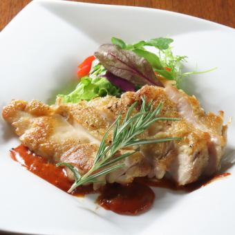 若鶏のソテー　ガーリックトマトソース
