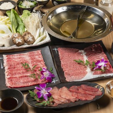 All-you-can-eat melt-in-your-mouth wagyu beef rib roast! Shabu-shabu-Matsu-course