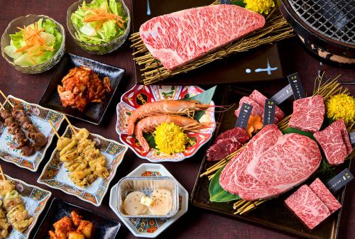 和牛サーロインや、大判リブロースも食べ放題！　焼肉-松-食べ放題コース