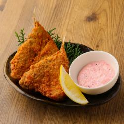 Fried Horse Mackerel with Pinky Tartar Sauce