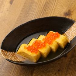 Dashimaki with salmon roe / Dashimaki with eel / Dashimaki with mentaiko
